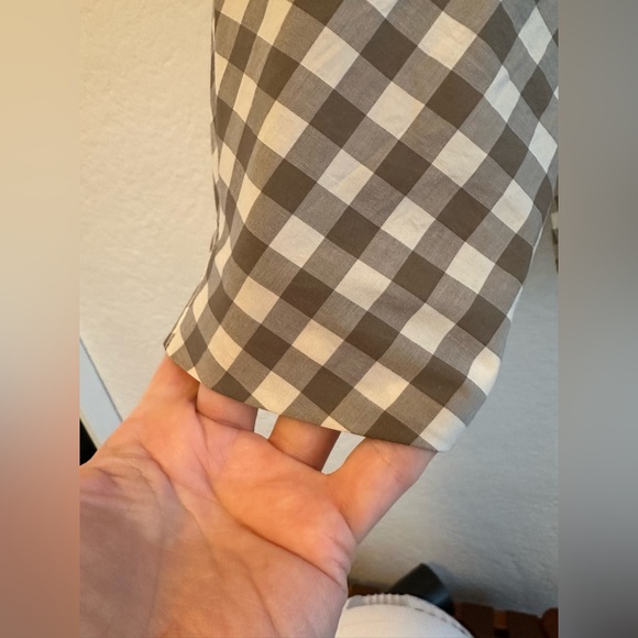 COS Checkered Cream and Tan Women's Top - Picture 13 of 13